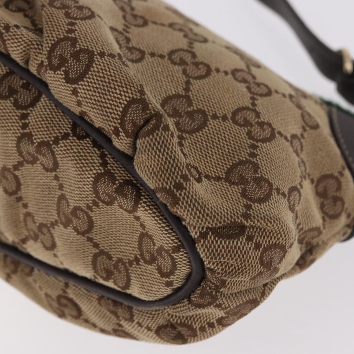 GUCCI GG Canvas Accessory Pouch Beige Gold 224093 Auth 184722A