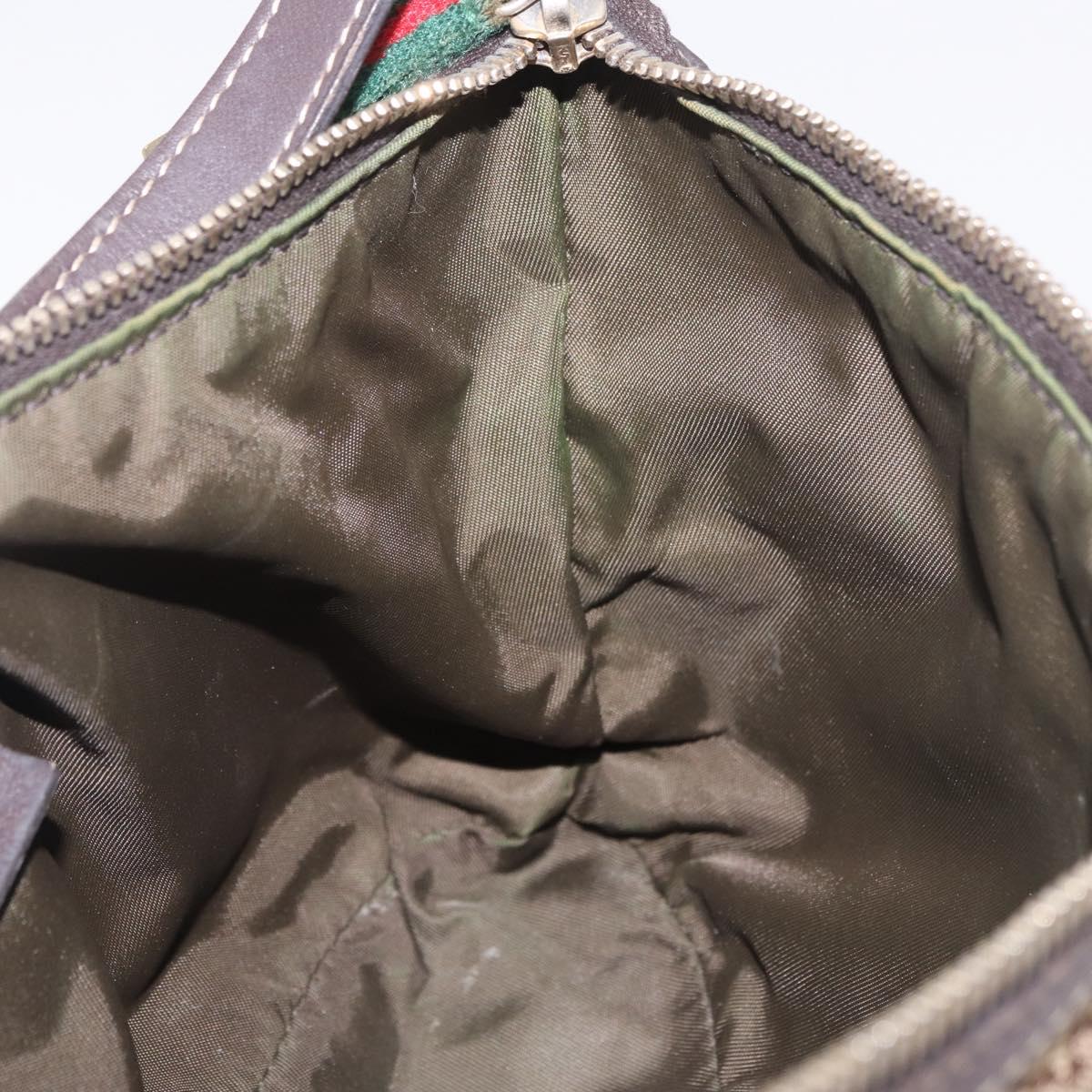 GUCCI GG Canvas Accessory Pouch Beige Gold 224093 Auth 184722A