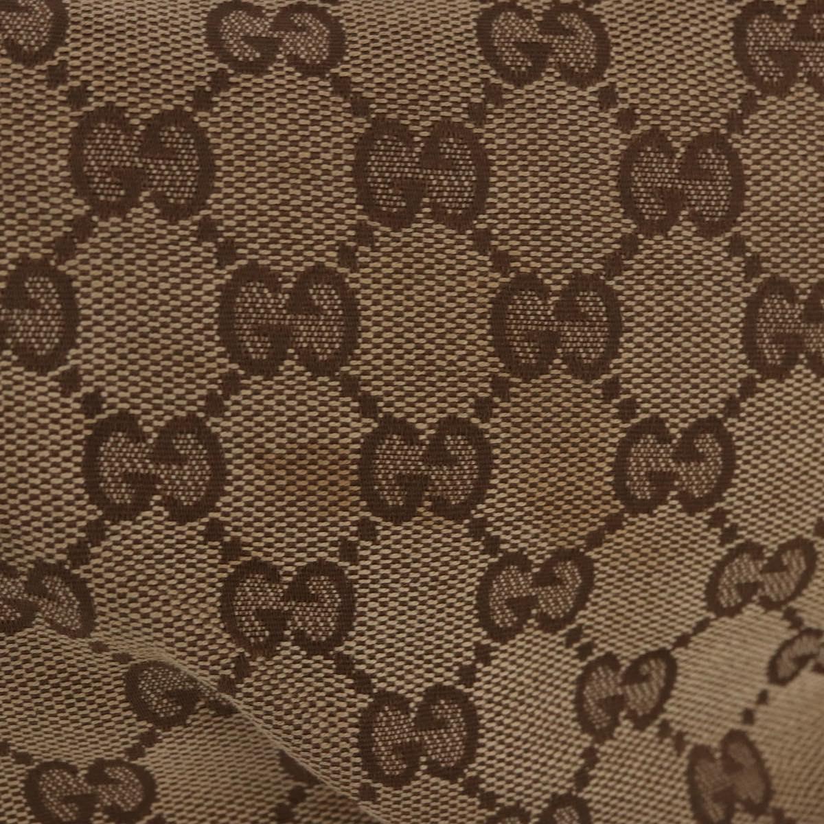 GUCCI GG Canvas Accessory Pouch Beige Gold 224093 Auth 184722A