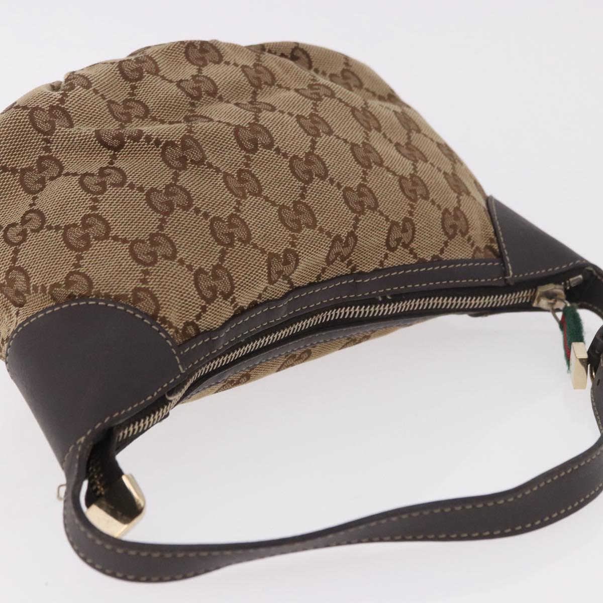 GUCCI GG Canvas Accessory Pouch Beige Gold 224093 Auth 184722A