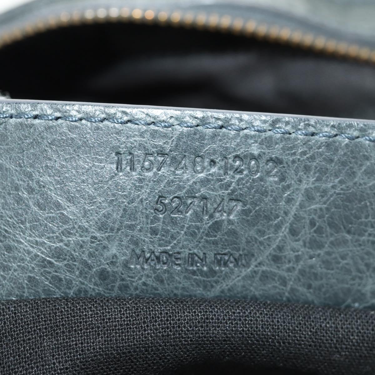 BALENCIAGA The City Hand Bag Leather 2way Gray 115748 Auth 184725SAM