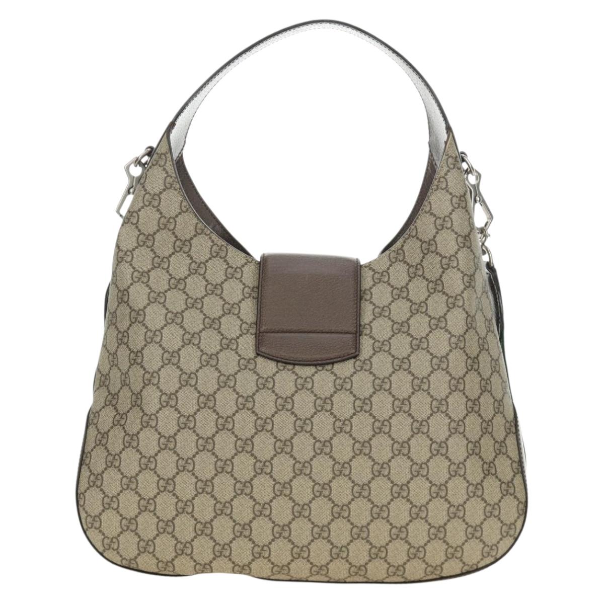 GUCCI GG Supreme Dionysus Web Sherry Line Bag PVC Beige 446687 Auth 184731SAM