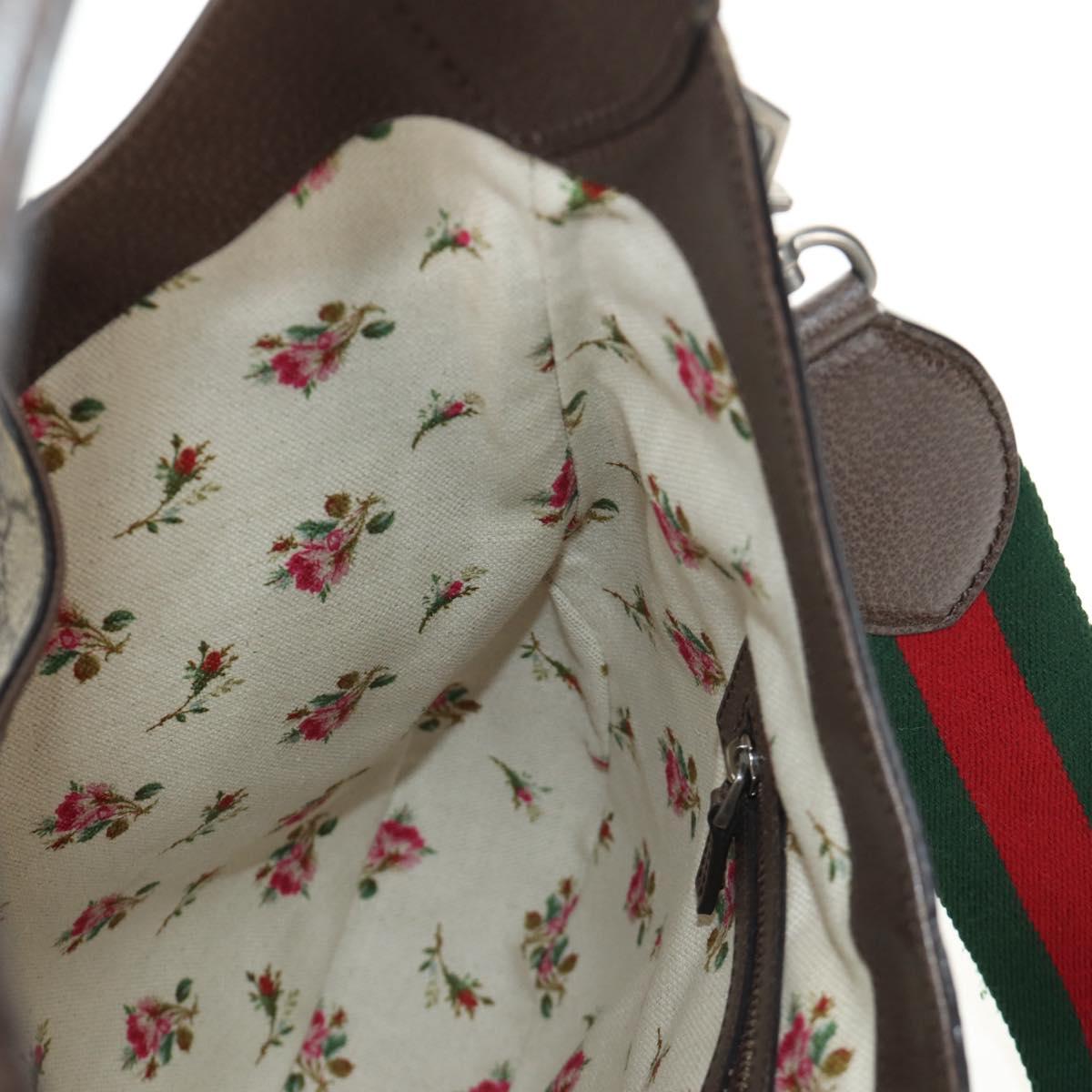 GUCCI GG Supreme Dionysus Web Sherry Line Bag PVC Beige 446687 Auth 184731SAM