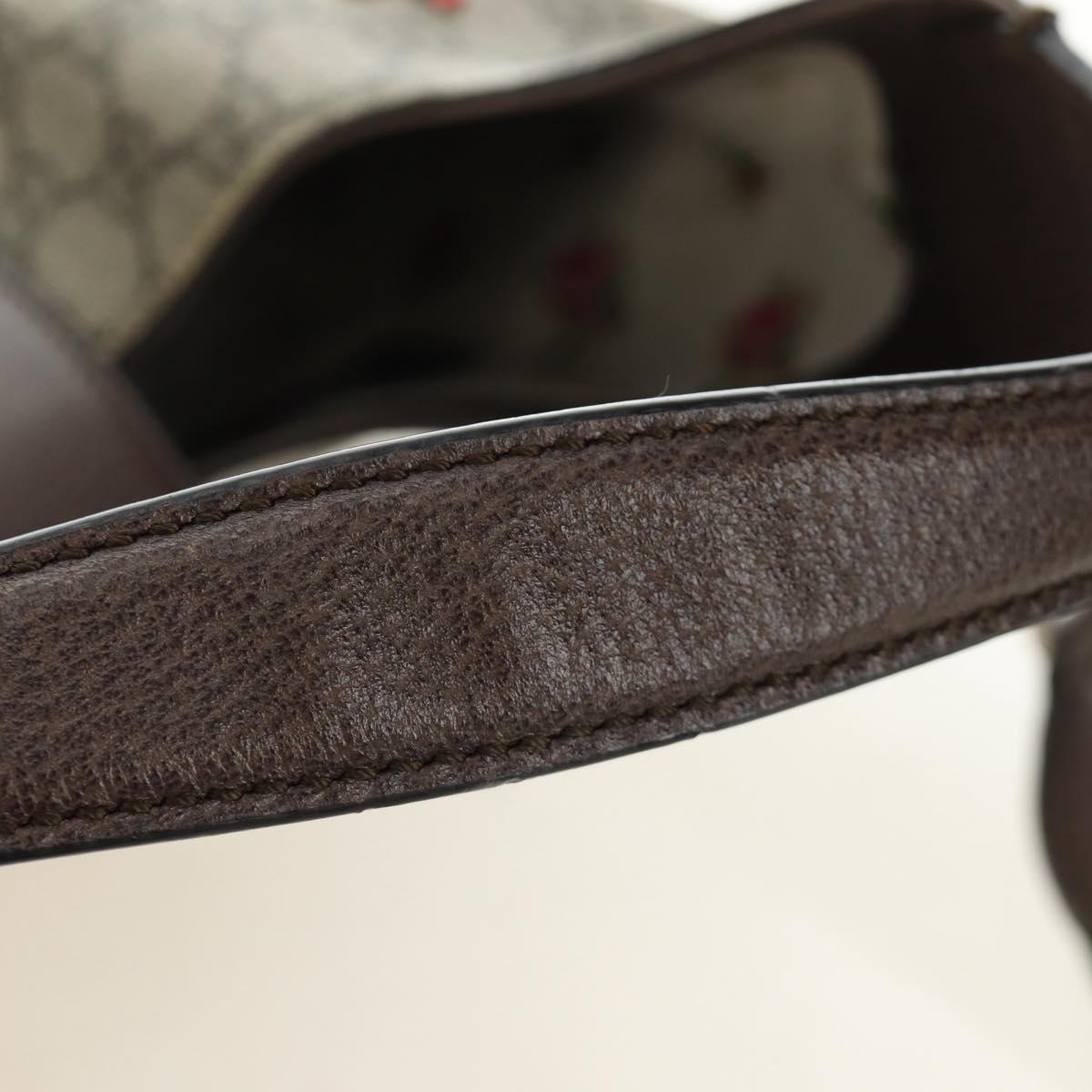 GUCCI GG Supreme Dionysus Web Sherry Line Bag PVC Beige 446687 Auth 184731SAM