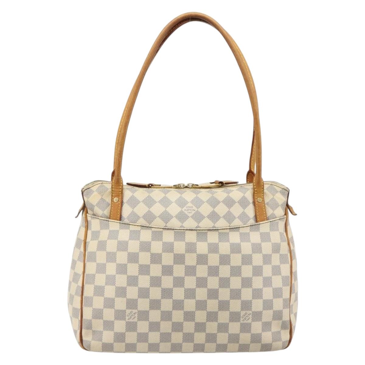 LOUIS VUITTON Damier Azur Figueri PM Shoulder Bag N41176 LV Auth 184739