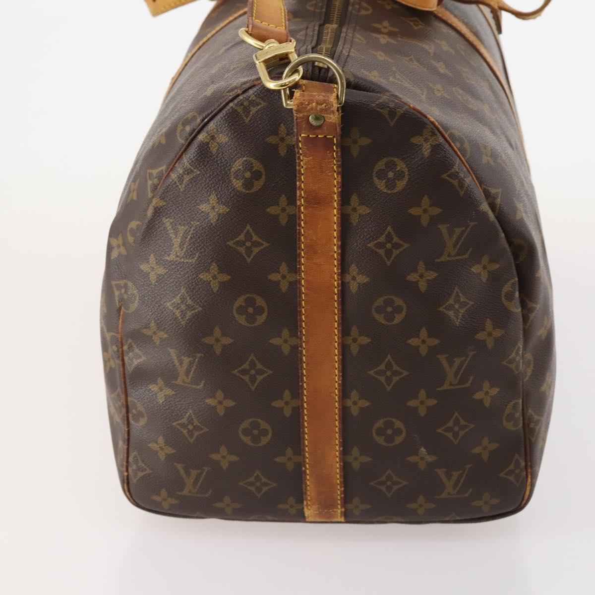 LOUIS VUITTON Monogram Keepall Bandouliere 55 Boston Bag M41414 LV Auth 184740