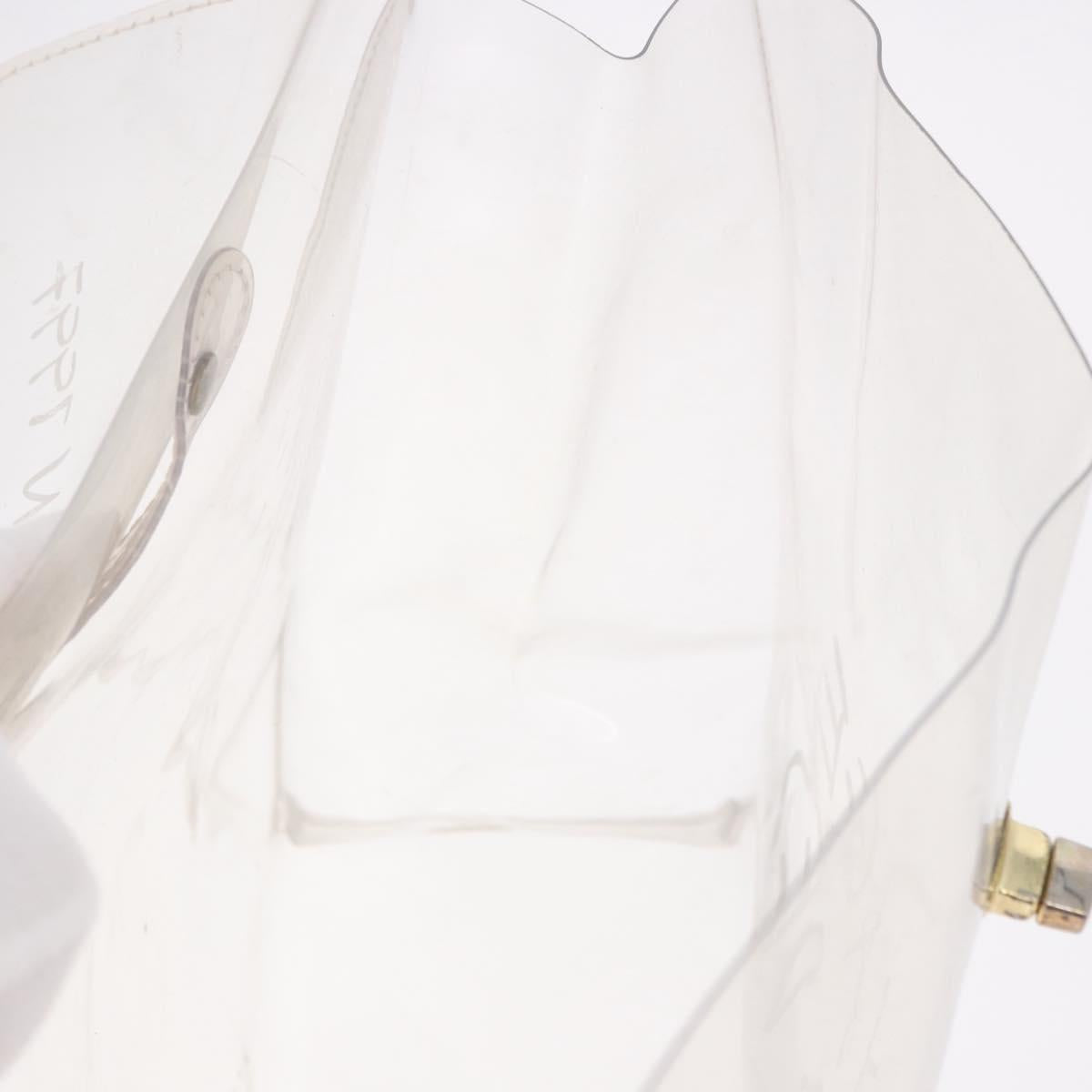 HERMES Vinyl Kelly Hand Bag Vinyl Clear Auth 184746