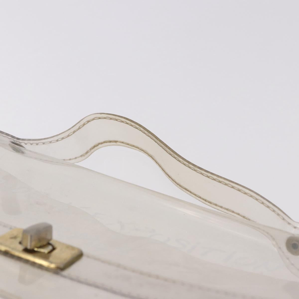 HERMES Vinyl Kelly Hand Bag Vinyl Clear Auth 184746