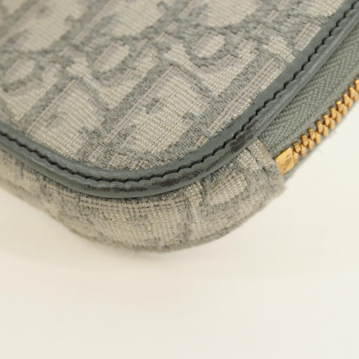 Christian Dior Oblique 30 Phone Case Trotter Canvas Chain Bag Gray Auth 184749M