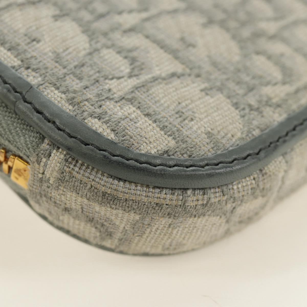 Christian Dior Oblique 30 Phone Case Trotter Canvas Chain Bag Gray Auth 184749M