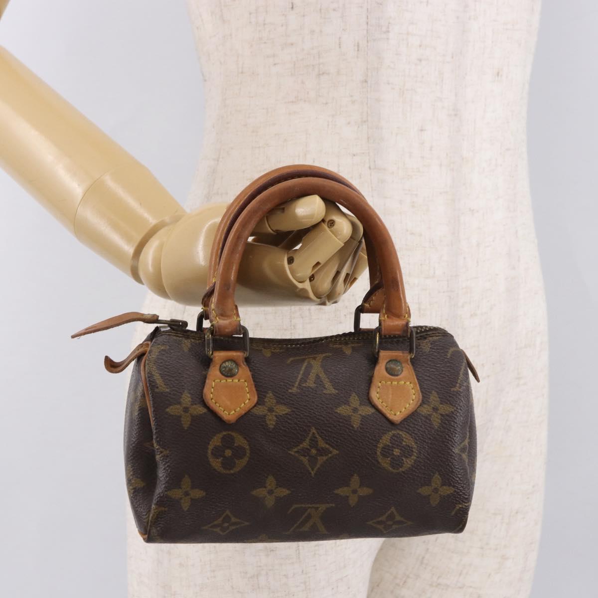 LOUIS VUITTON Monogram Mini Speedy Hand Bag M41534 LV Auth 184752