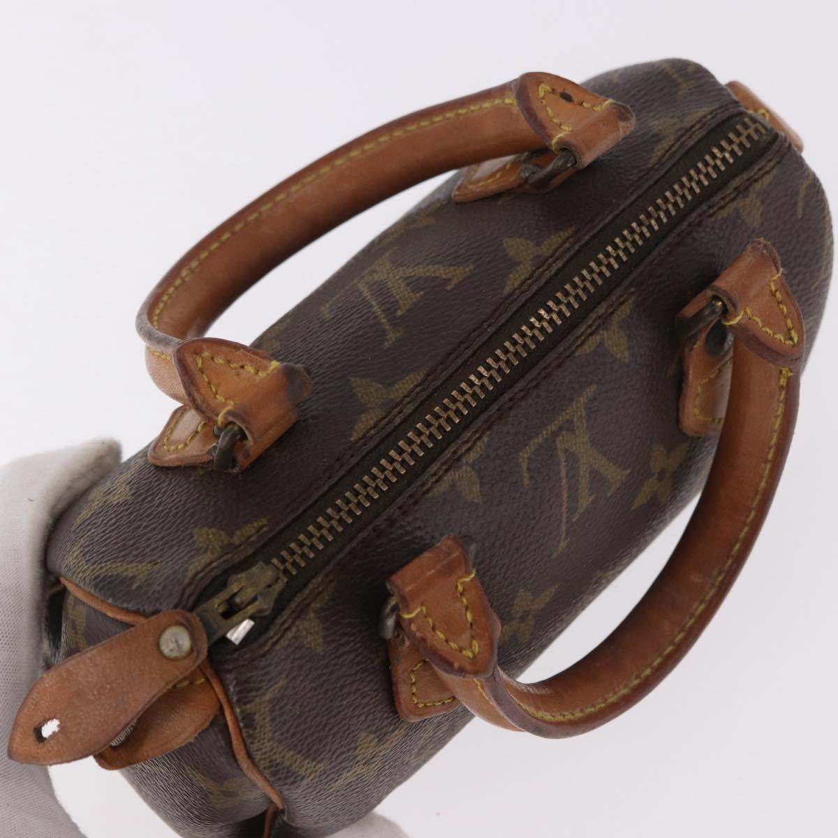 LOUIS VUITTON Monogram Mini Speedy Hand Bag M41534 LV Auth 184752