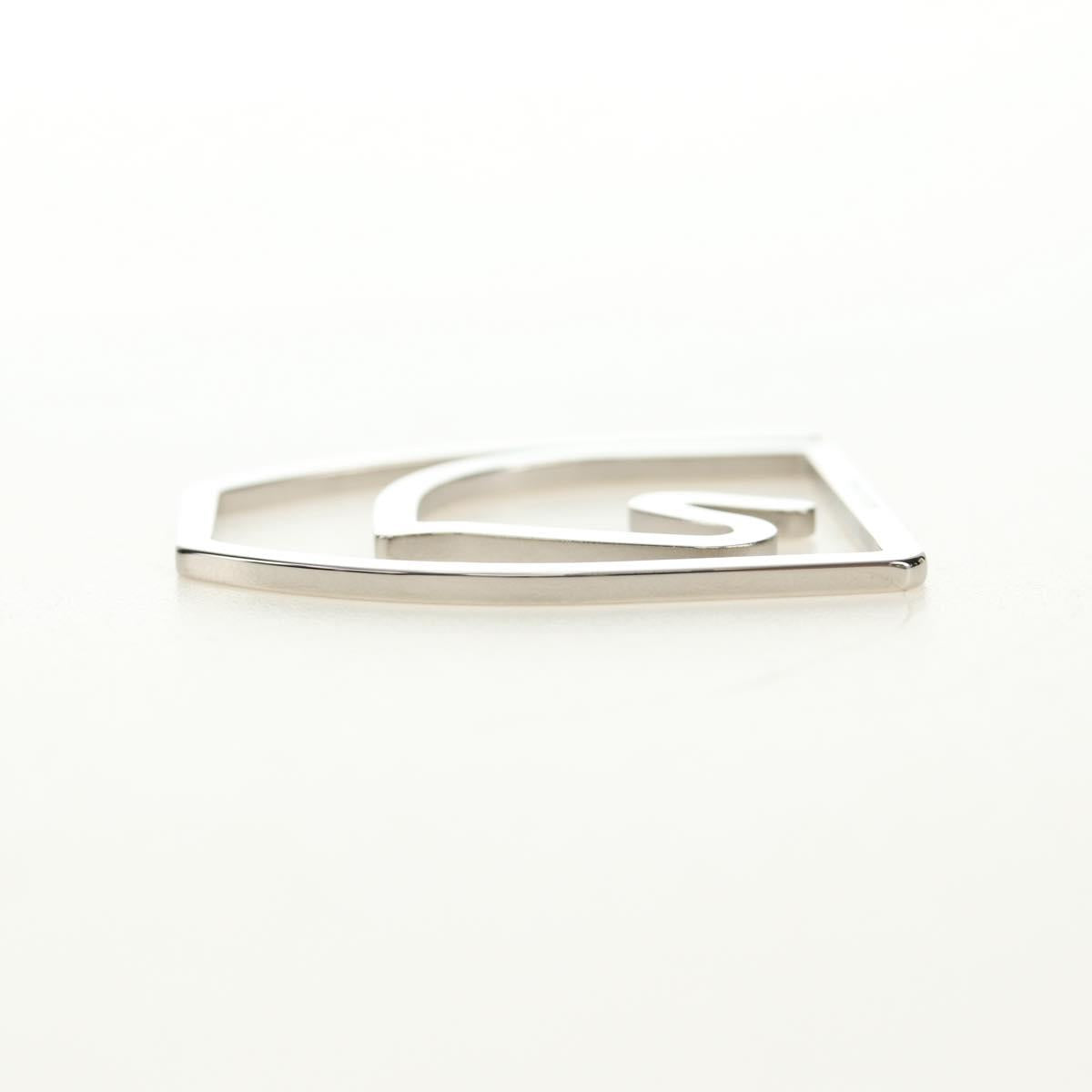 HERMES Equestre Money Clip metal Silver Auth 184756M