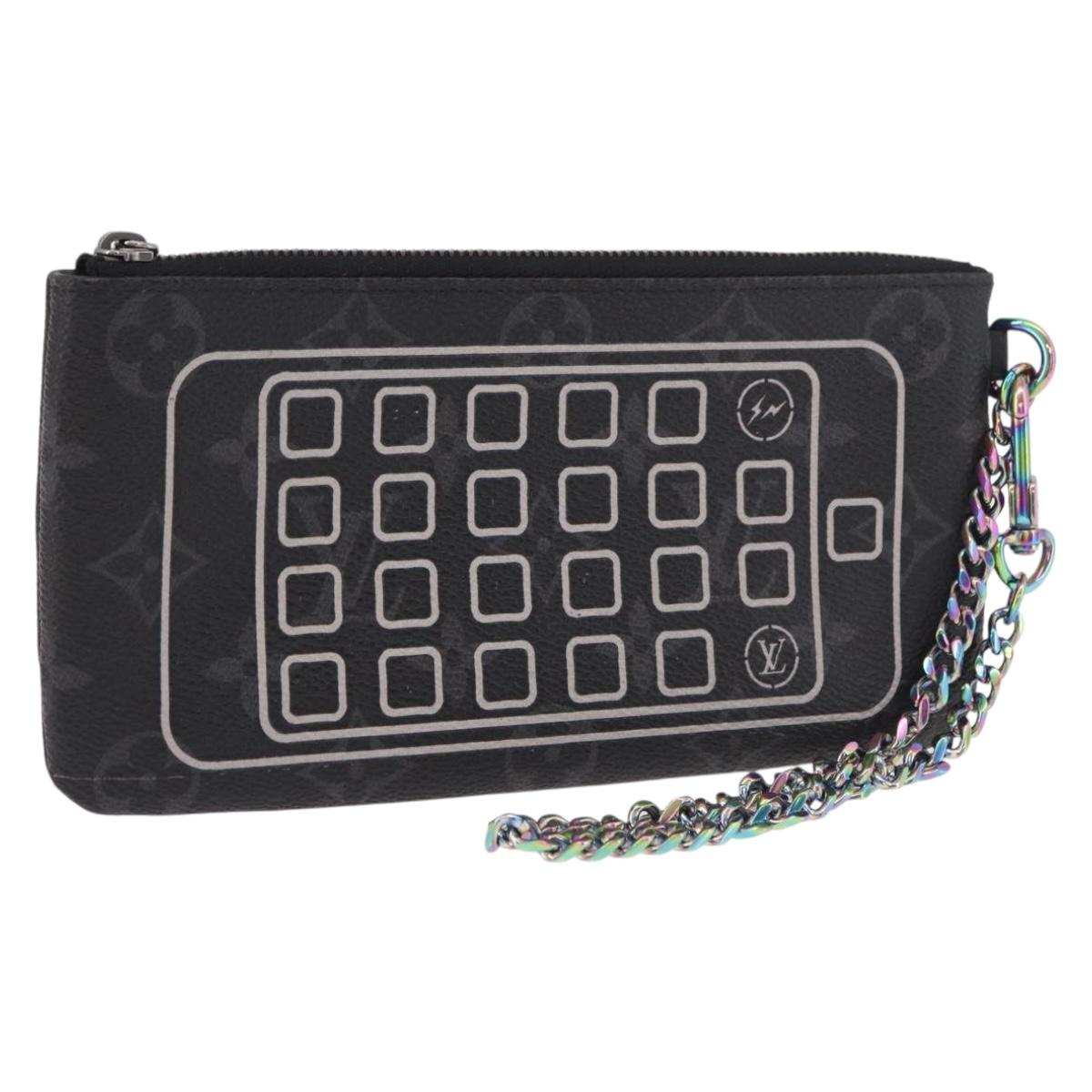 LOUIS VUITTON Monogram Eclipse Fragment iPhone Case M64433 LV Auth 184781M