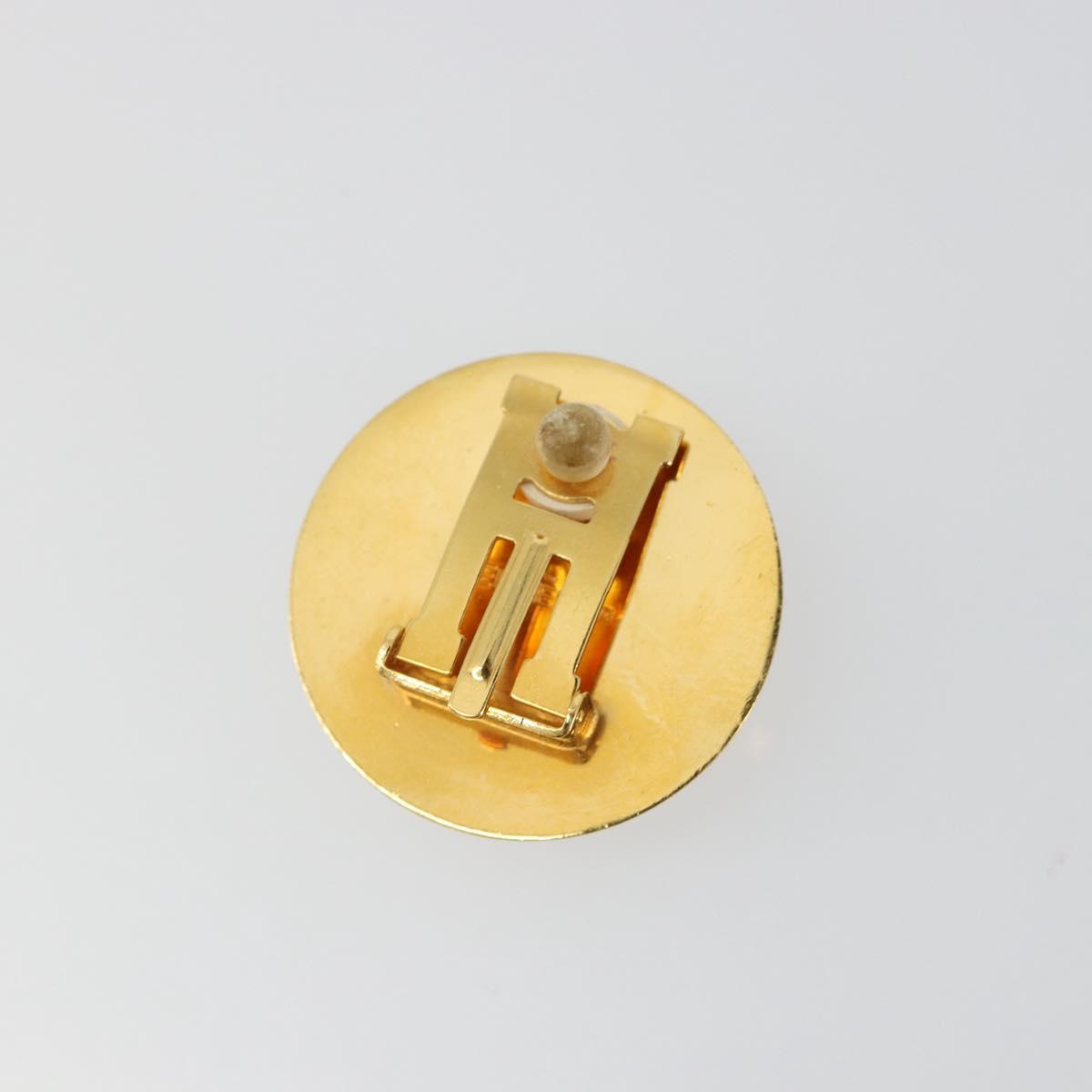 HERMES Emile Earring metal Gold Tone Auth 184783V