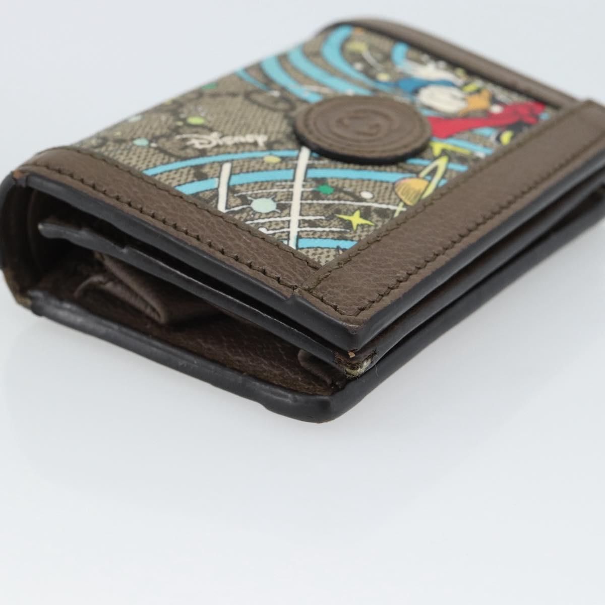GUCCI GG Supreme Compact Wallet PVC Beige 648121 Auth 184787M