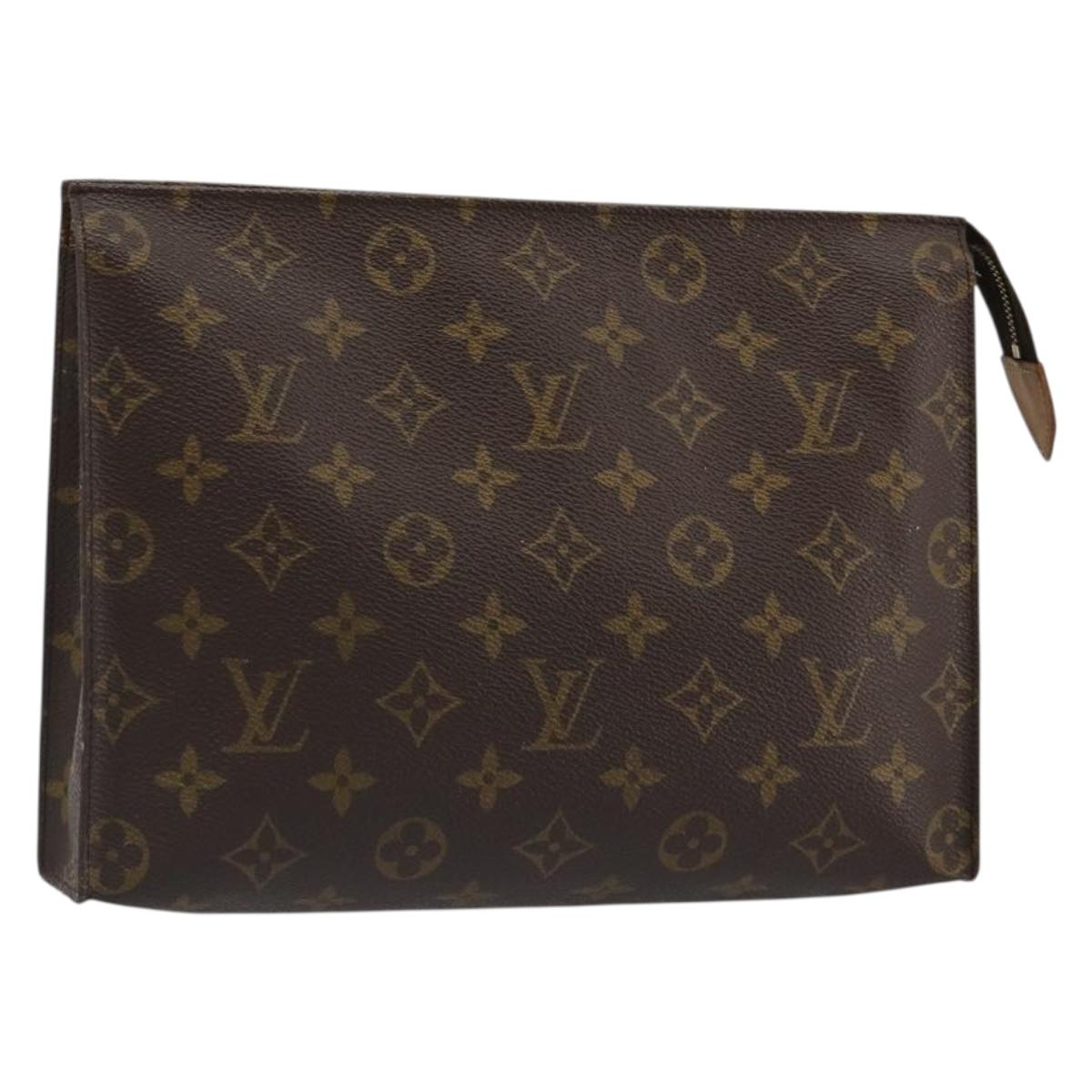 LOUIS VUITTON Monogram Poche Toilette 26 Pouch M47542 LV Auth 184790