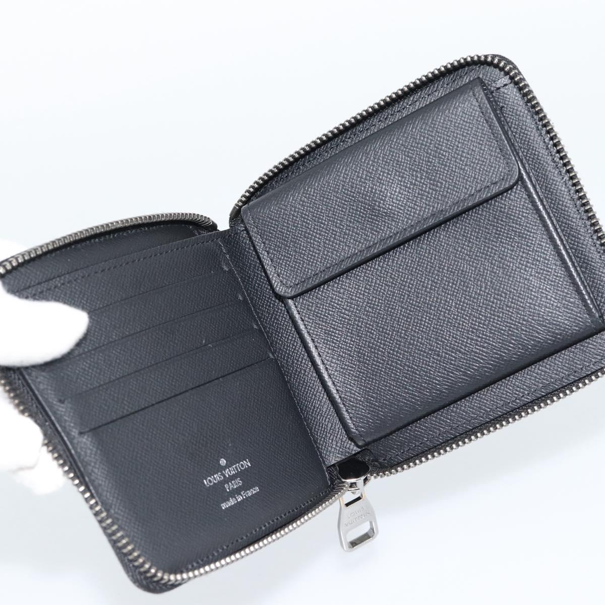LOUIS VUITTON Monogram Eclipse Zippy Compact Wallet M80426 LV Auth 184794