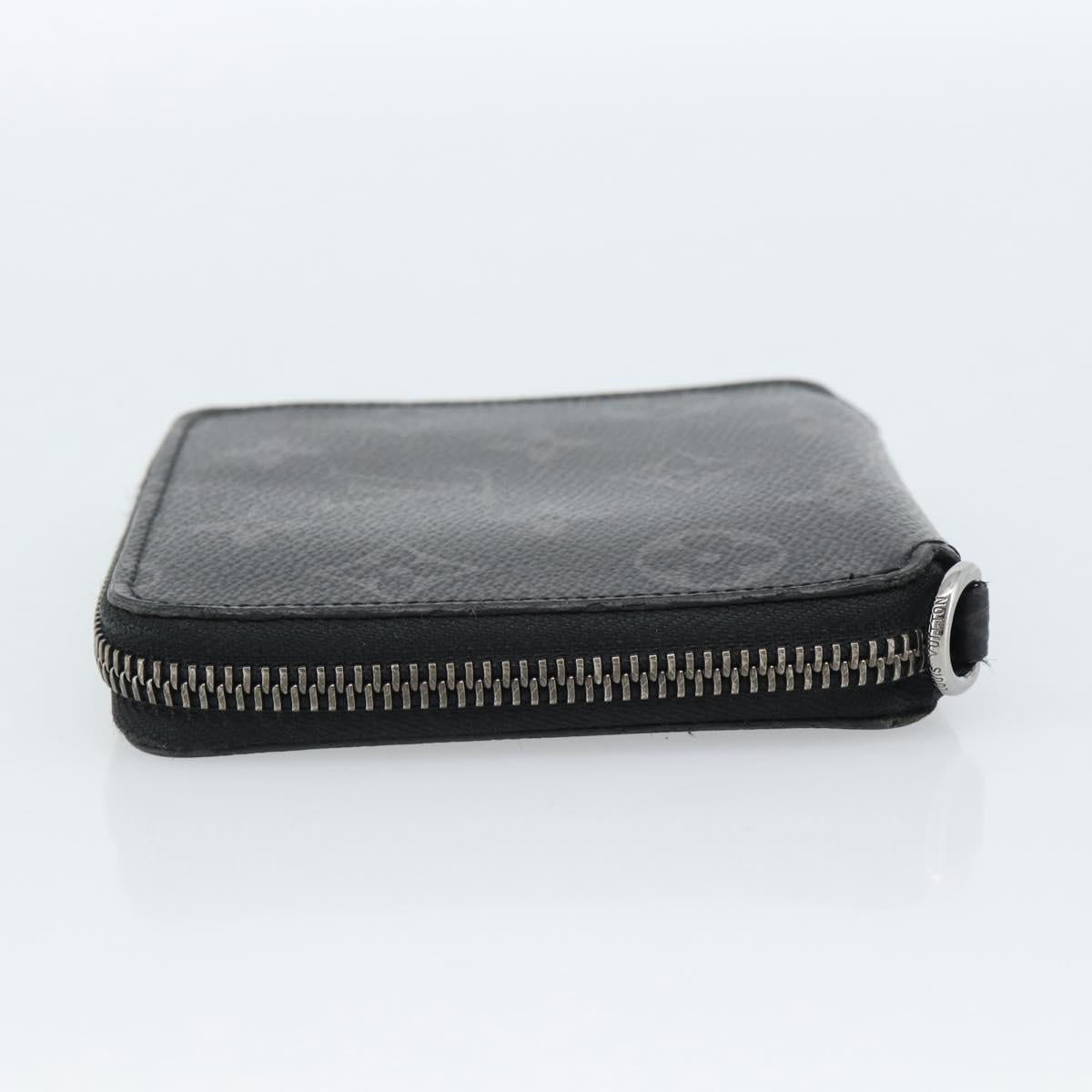 LOUIS VUITTON Monogram Eclipse Zippy Compact Wallet M80426 LV Auth 184794