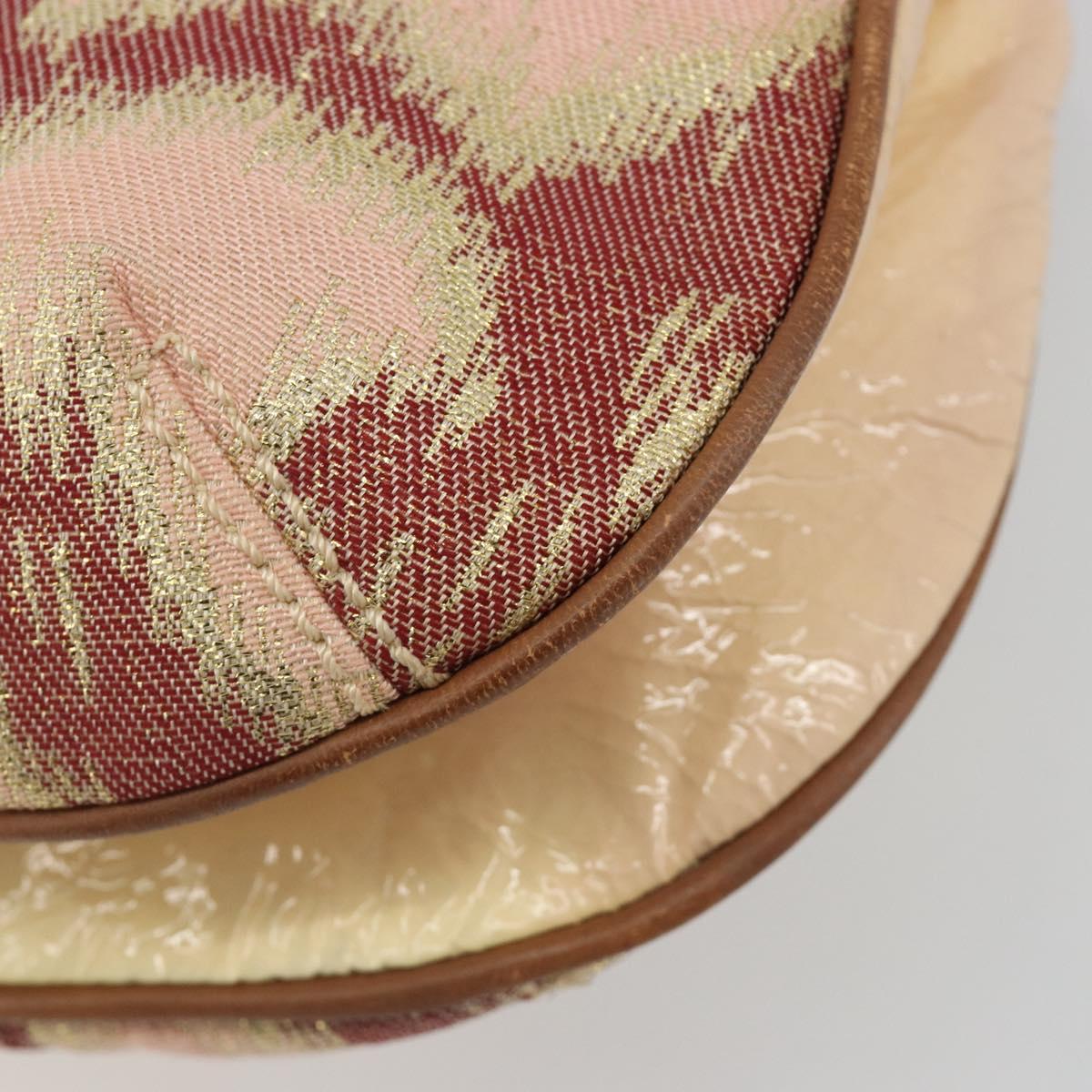 Vivienne Westwood Shoulder Bag Canvas Pink Gold Auth 184804A