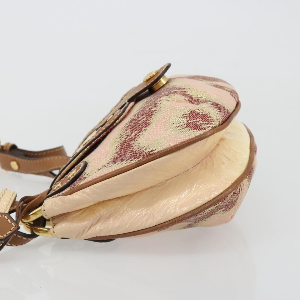 Vivienne Westwood Shoulder Bag Canvas Pink Gold Auth 184804A