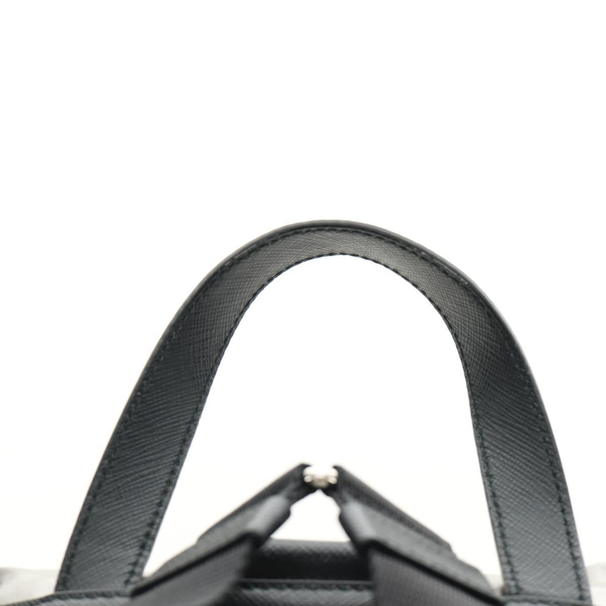 PRADA Backpack PVC Canvas Silver Auth 184815M