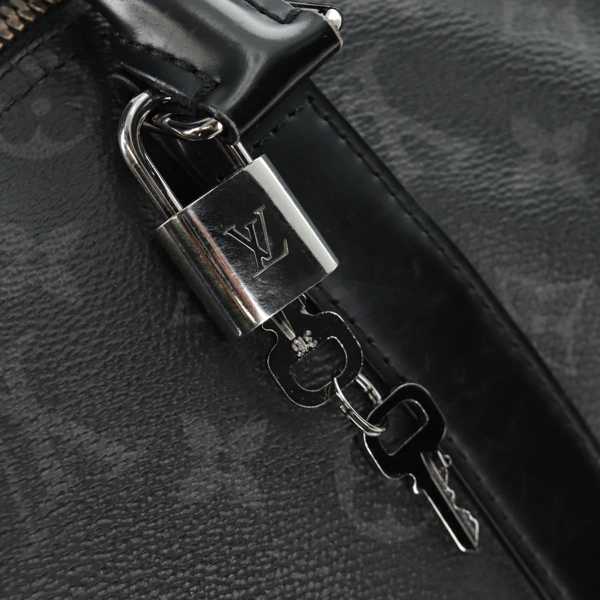 LOUIS VUITTON Monogram Eclipse Keepall Bandouliere 45 Bag M40569 LV Auth 184824A