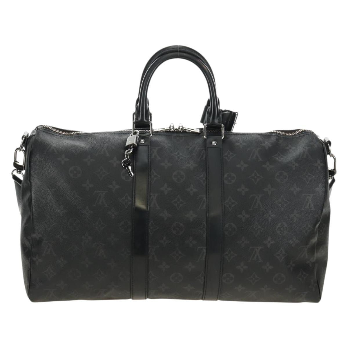 LOUIS VUITTON Monogram Eclipse Keepall Bandouliere 45 Bag M40569 LV Auth 184824A