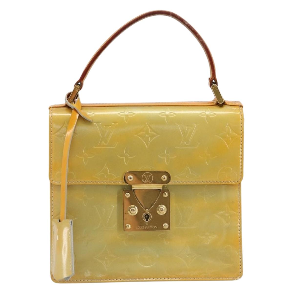 LOUIS VUITTON Monogram Vernis Spring street Hand Bag Gris M91029 LV Auth 184834
