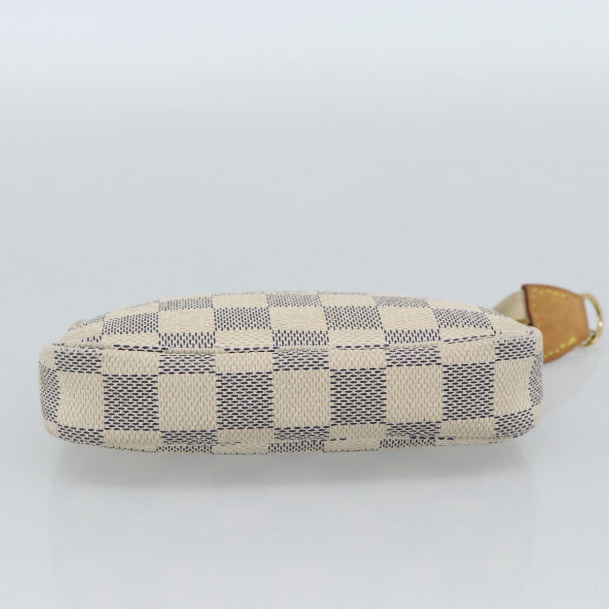 LOUIS VUITTON Damier Azur Mini Pochette Accessoires Pouch N63005 LV Auth 184837A