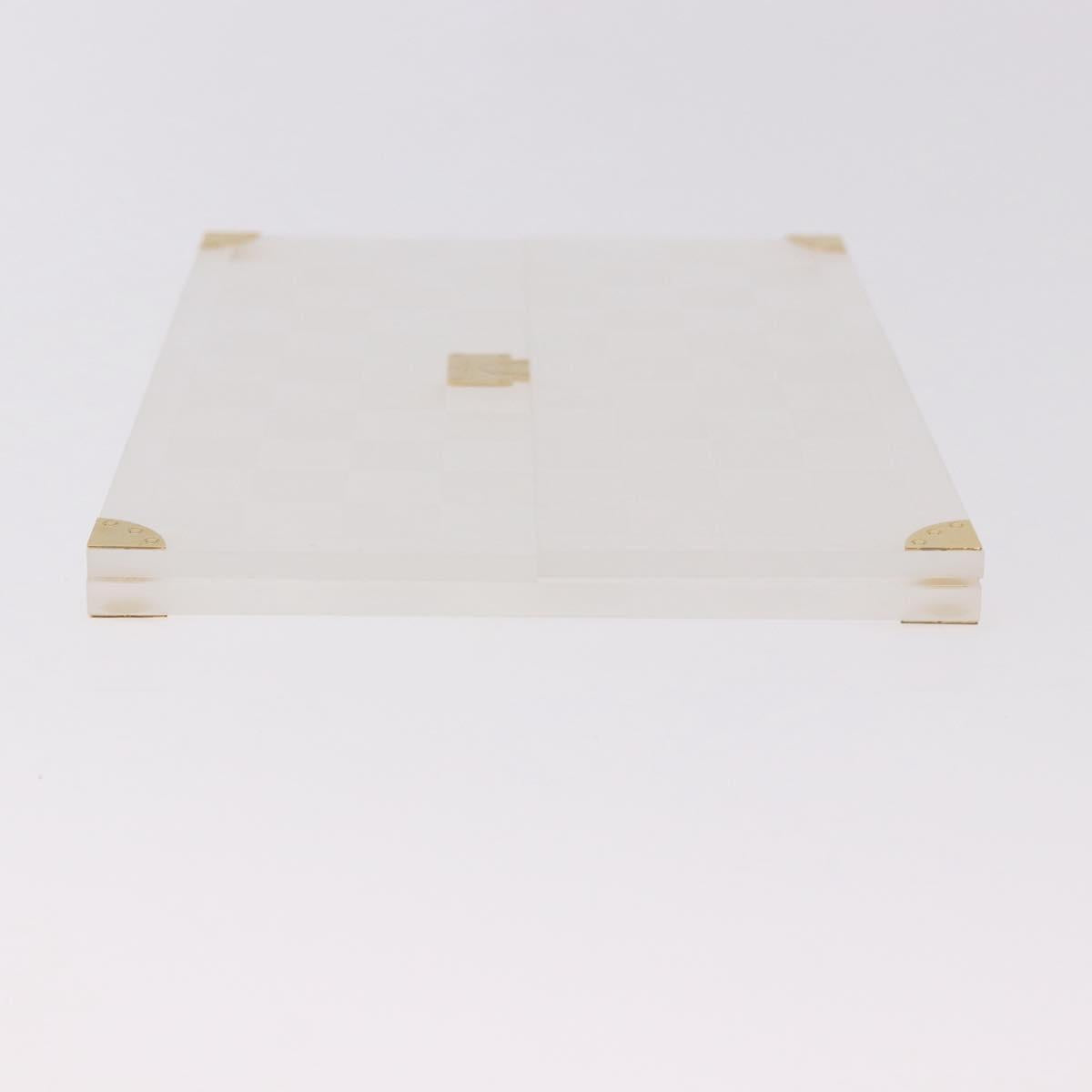 LOUIS VUITTON Damier Invitation case Photo Frame Clear LV Auth 184846
