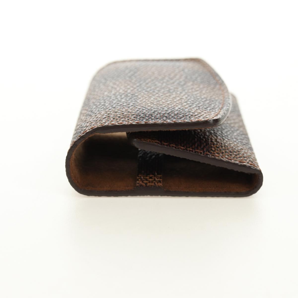 LOUIS VUITTON Damier Ebene Buton de Manchette Cuffs Gold Tone LV Auth 184847V