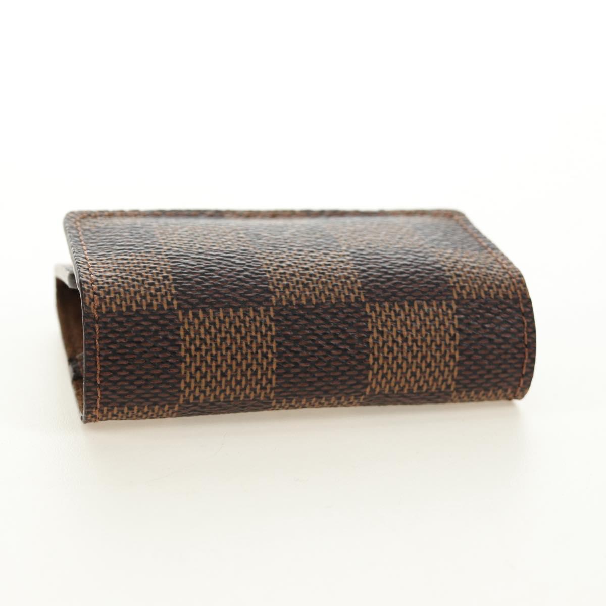 LOUIS VUITTON Damier Ebene Buton de Manchette Cuffs Gold Tone LV Auth 184847V