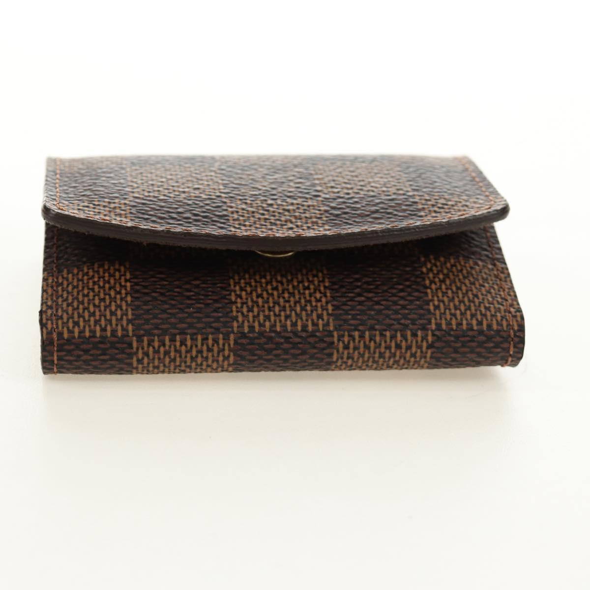 LOUIS VUITTON Damier Ebene Buton de Manchette Cuffs Gold Tone LV Auth 184847V