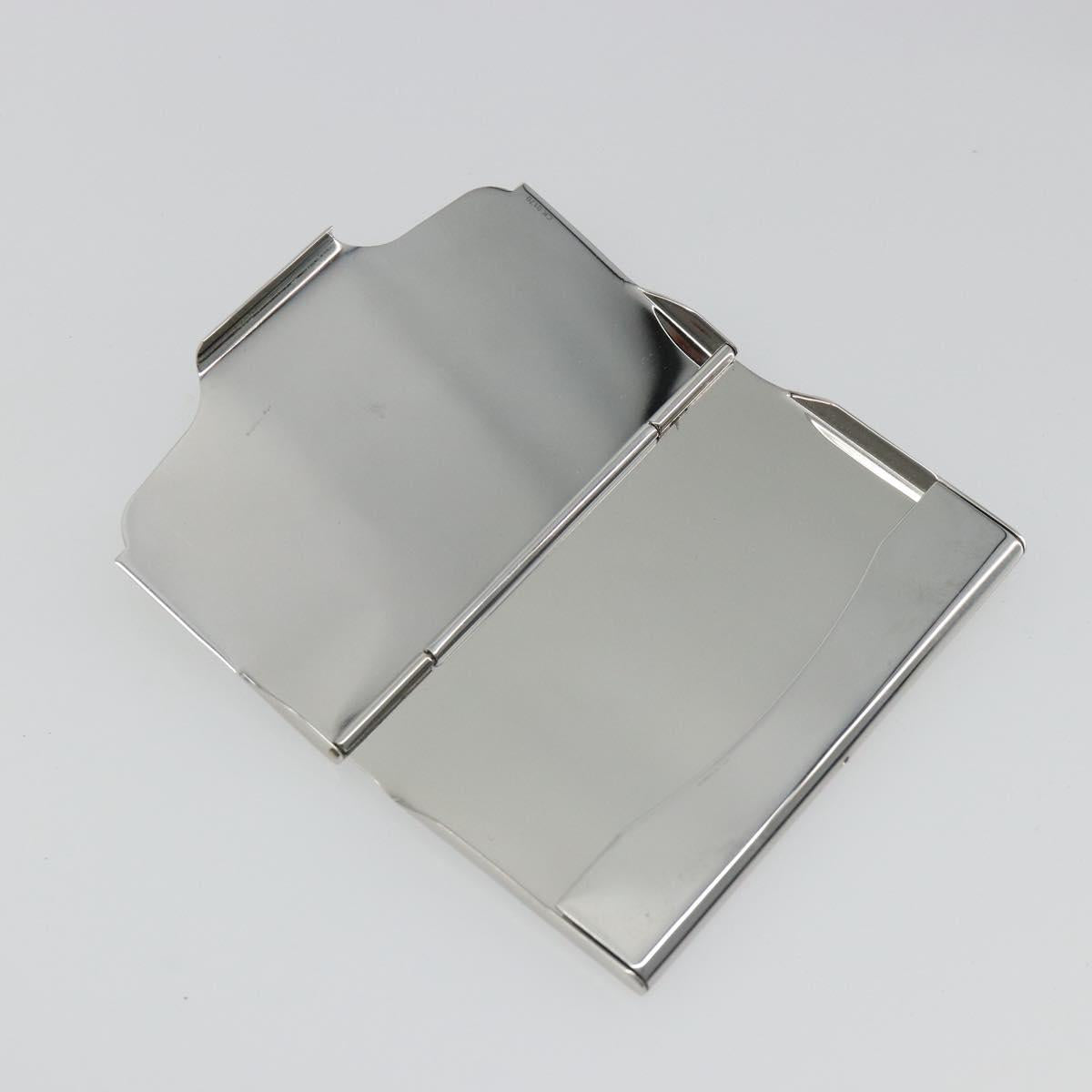 LOUIS VUITTON Porte Cartes Voyage Card Case metal Silver M66175 LV Auth 184851
