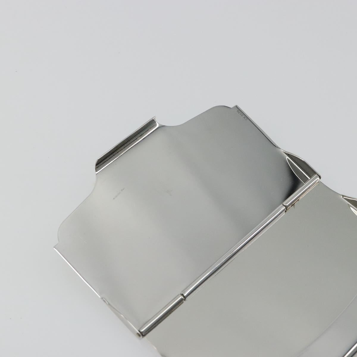 LOUIS VUITTON Porte Cartes Voyage Card Case metal Silver M66175 LV Auth 184851