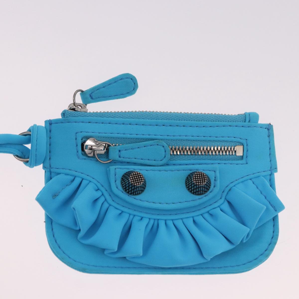 BALENCIAGA Le Cagolel Mini Hand Bag Leather Blue 671309 Auth 184859M