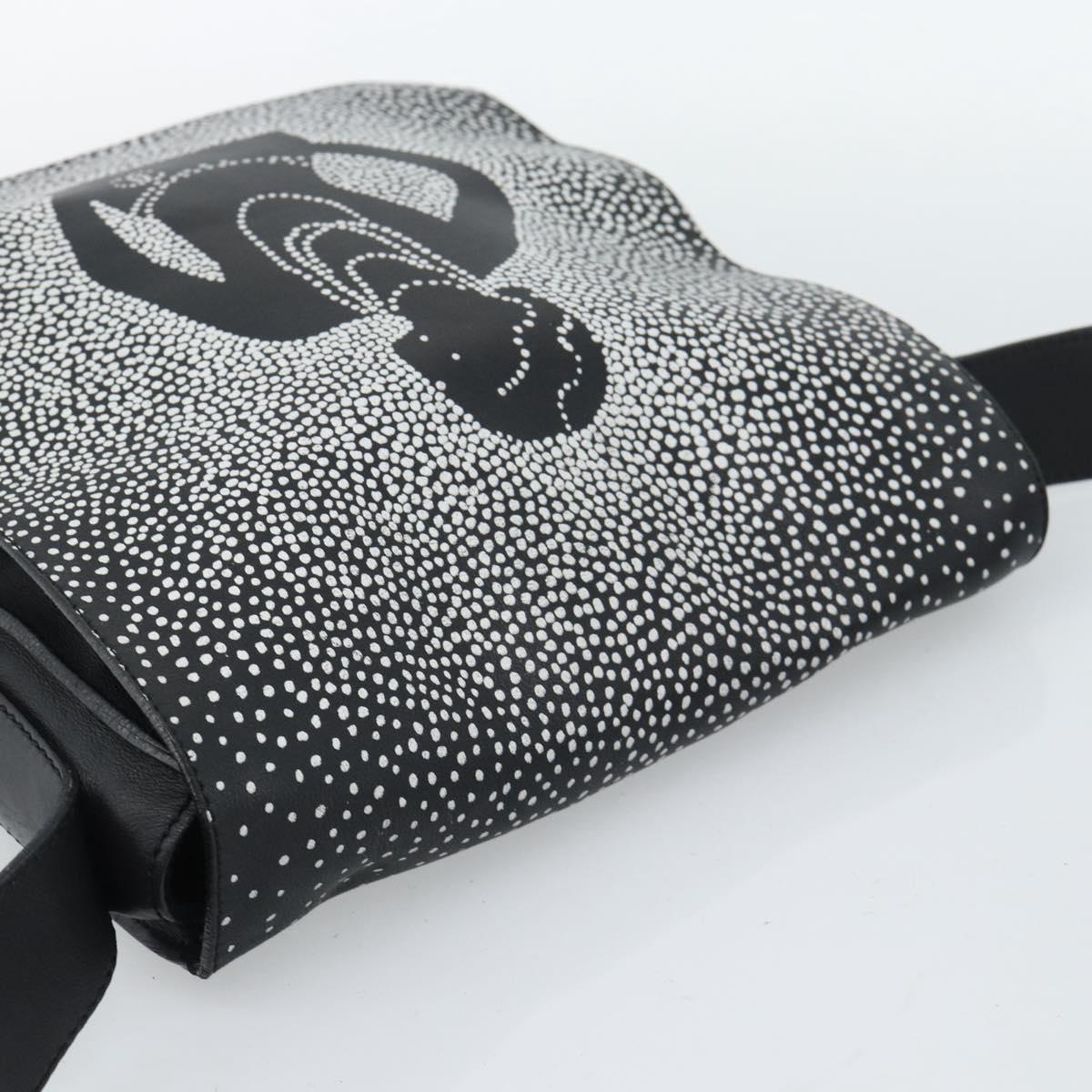 CHANEL Shoulder Bag Lamb Skin Black Silver CC Auth 184867SAM