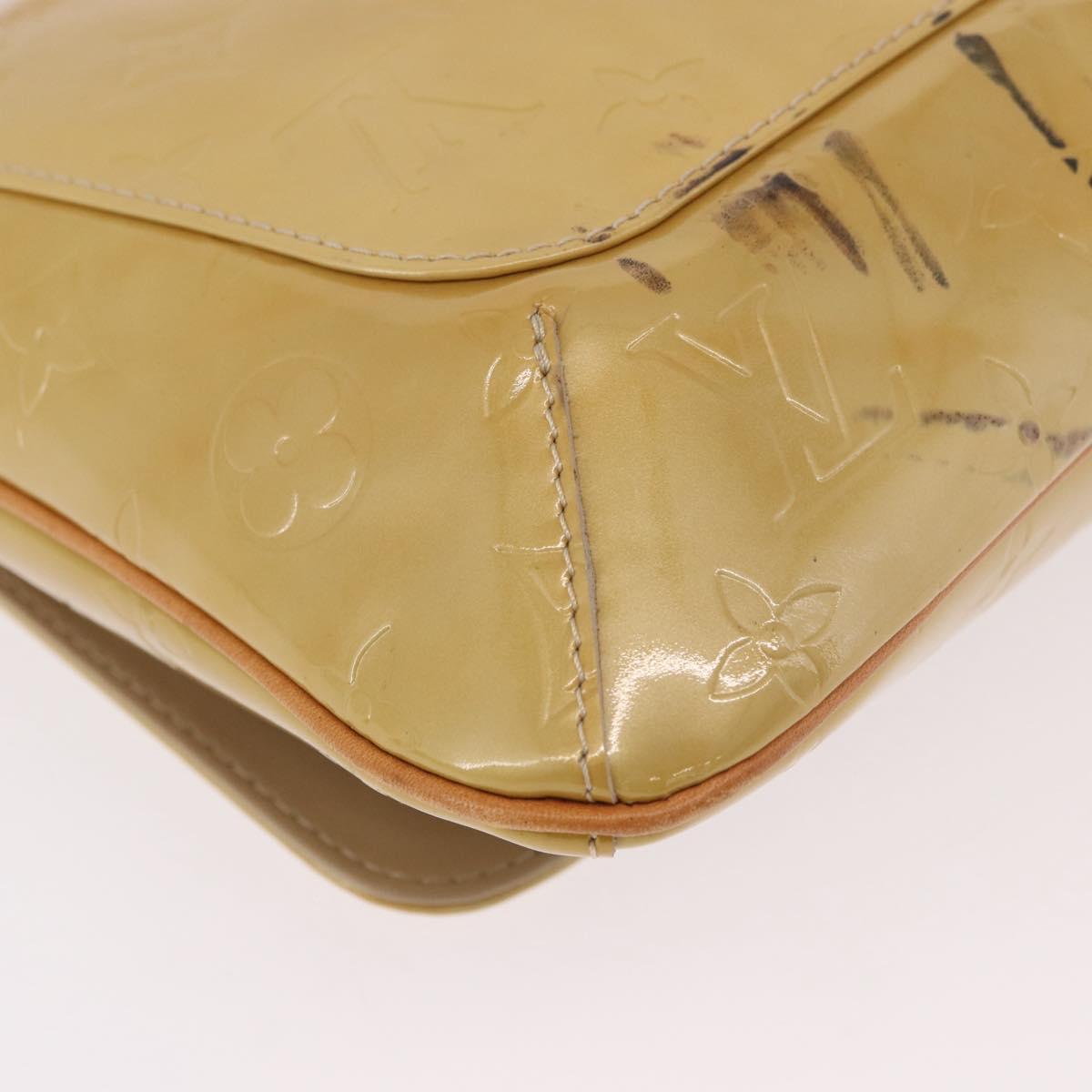 LOUIS VUITTON Monogram Vernis Thompson Street Bag Beige M91301 LV Auth 184873A