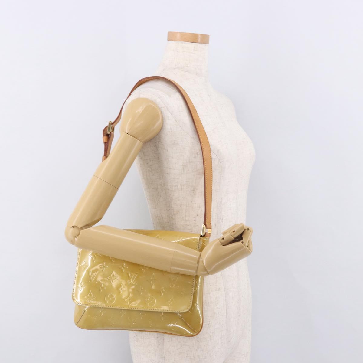 LOUIS VUITTON Monogram Vernis Thompson Street Bag Beige M91301 LV Auth 184873A
