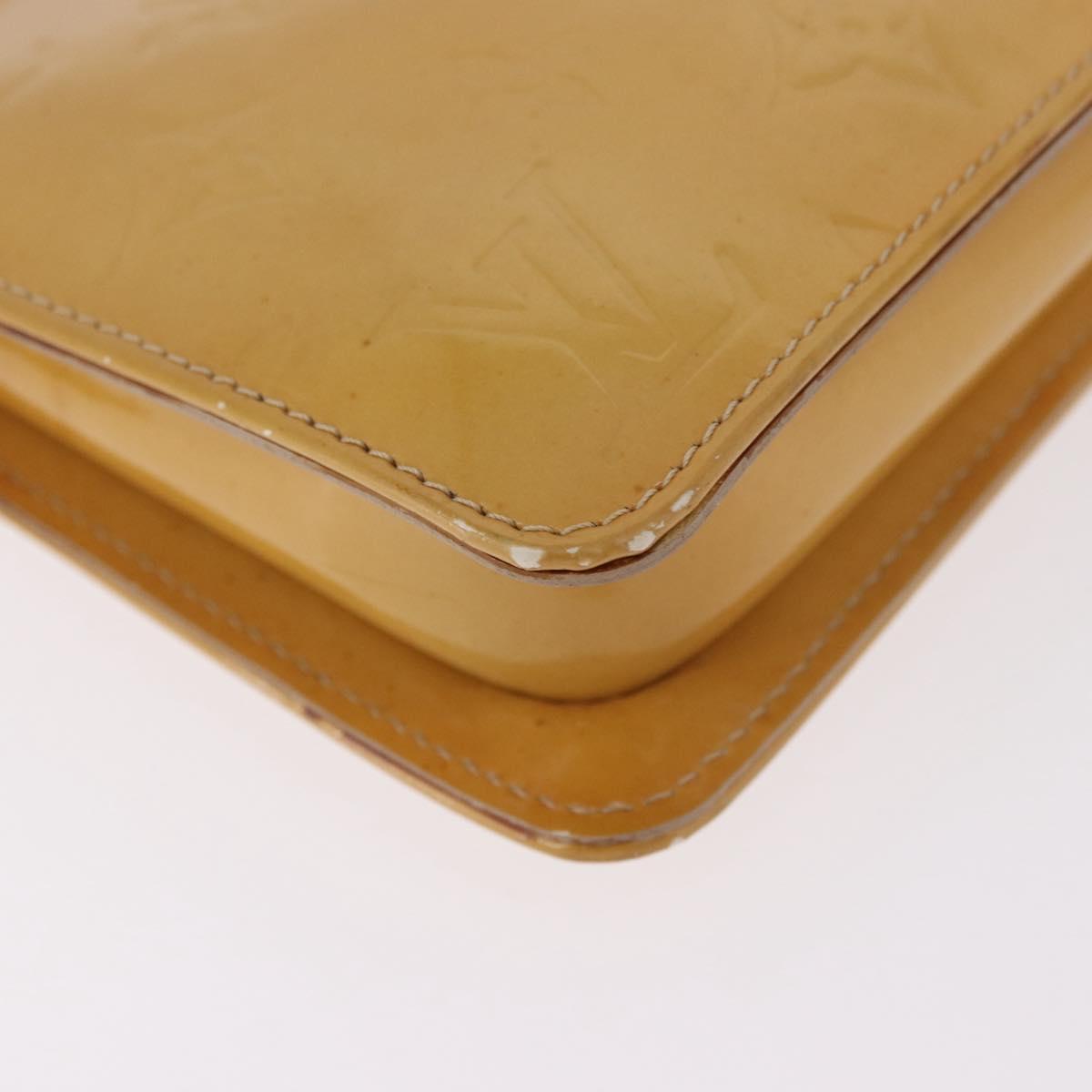 LOUIS VUITTON Monogram Vernis Lexington Pouch Beige M91010 LV Auth 184874