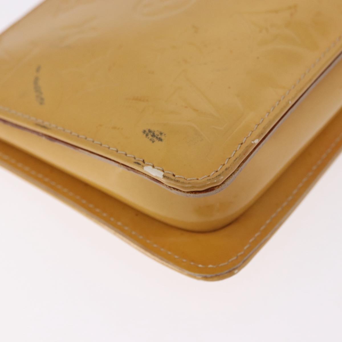 LOUIS VUITTON Monogram Vernis Lexington Pouch Beige M91010 LV Auth 184874