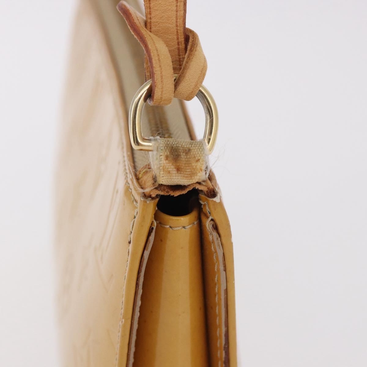 LOUIS VUITTON Monogram Vernis Lexington Pouch Beige M91010 LV Auth 184874