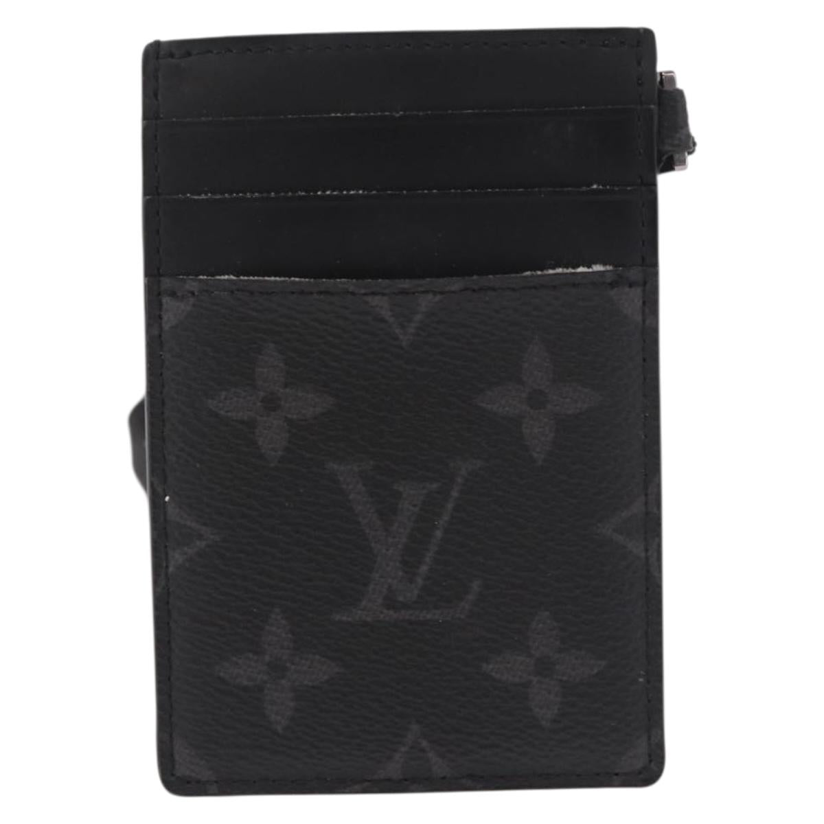 LOUIS VUITTON Monogram Eclipse Card Case M61690 LV Auth 184880A