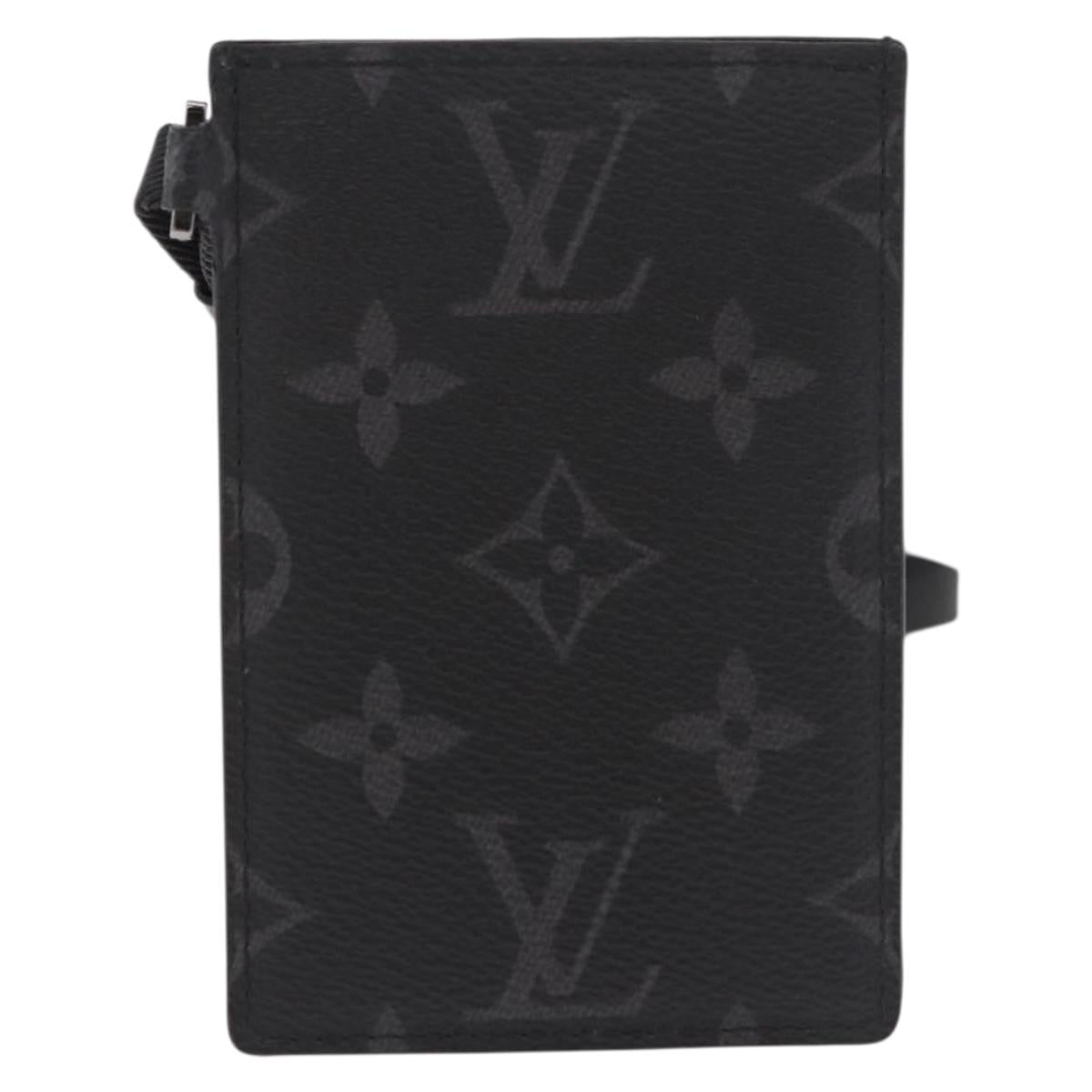 LOUIS VUITTON Monogram Eclipse Card Case M61690 LV Auth 184880A