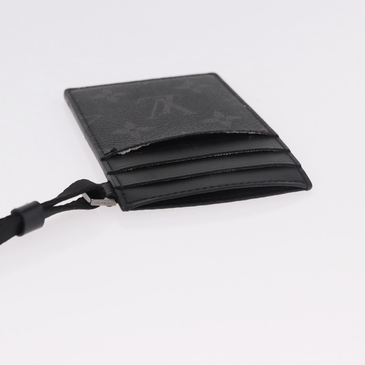 LOUIS VUITTON Monogram Eclipse Card Case M61690 LV Auth 184880A