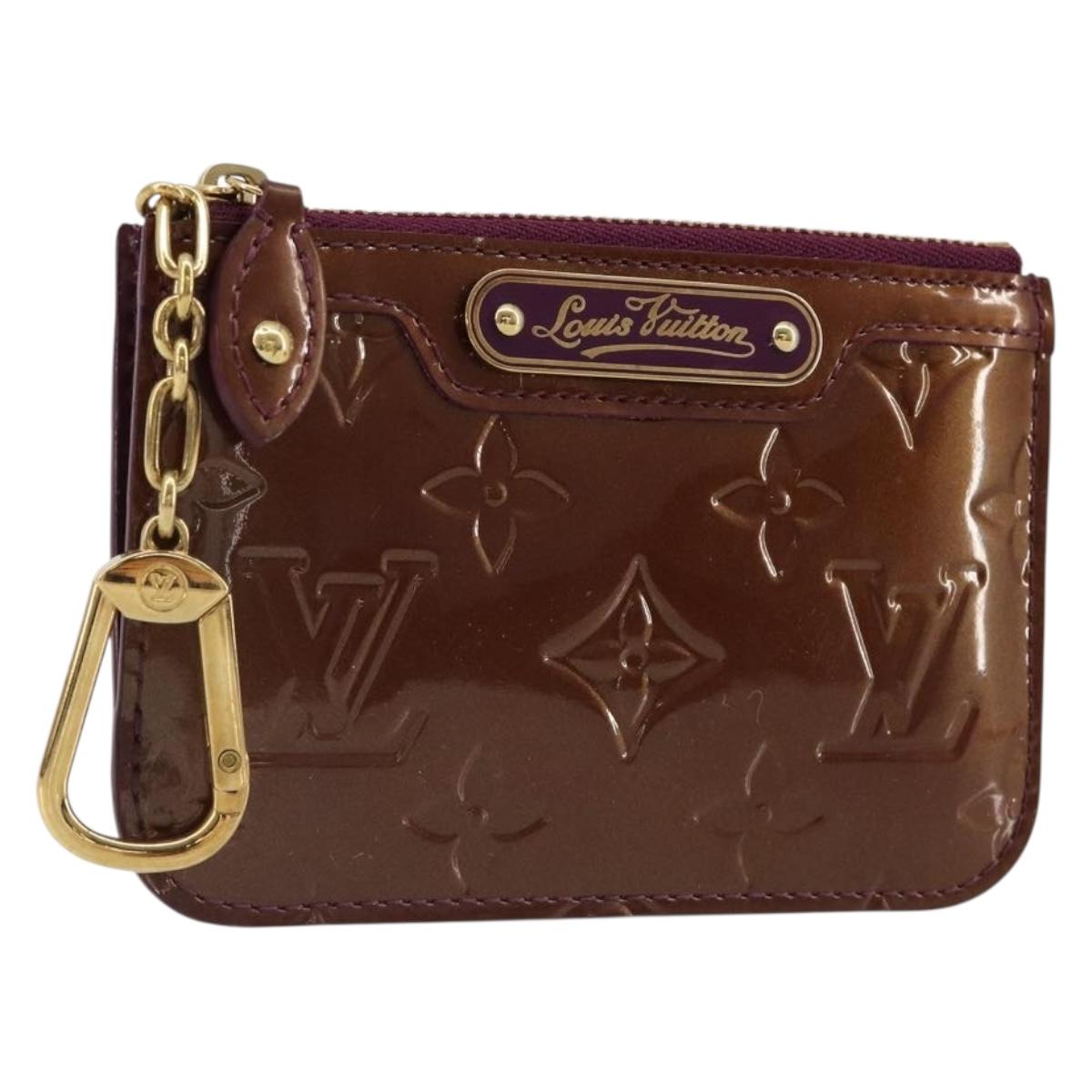 LOUIS VUITTON Monogram Vernis Pochette Cles NM Purse Violet M93560 Auth 184881A