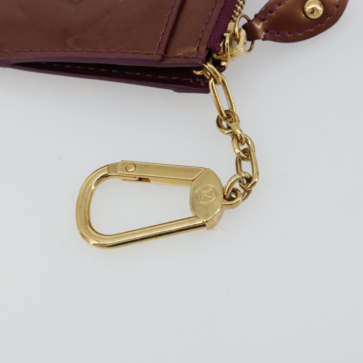 LOUIS VUITTON Monogram Vernis Pochette Cles NM Purse Violet M93560 Auth 184881A