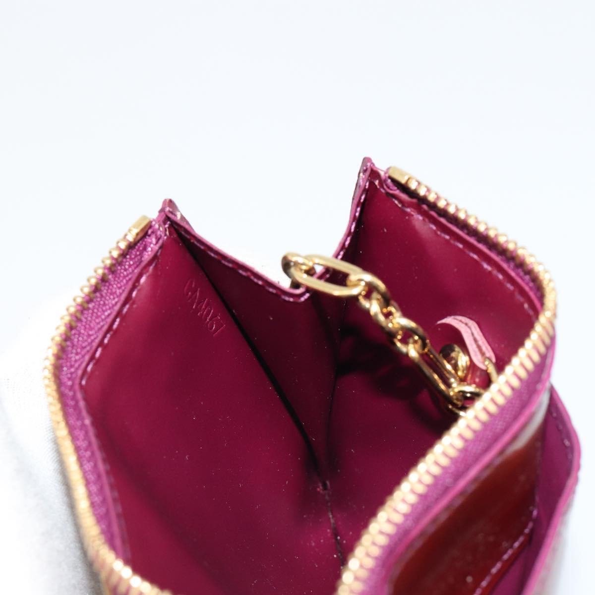 LOUIS VUITTON Monogram Vernis Pochette Cles NM Purse Violet M93560 Auth 184881A