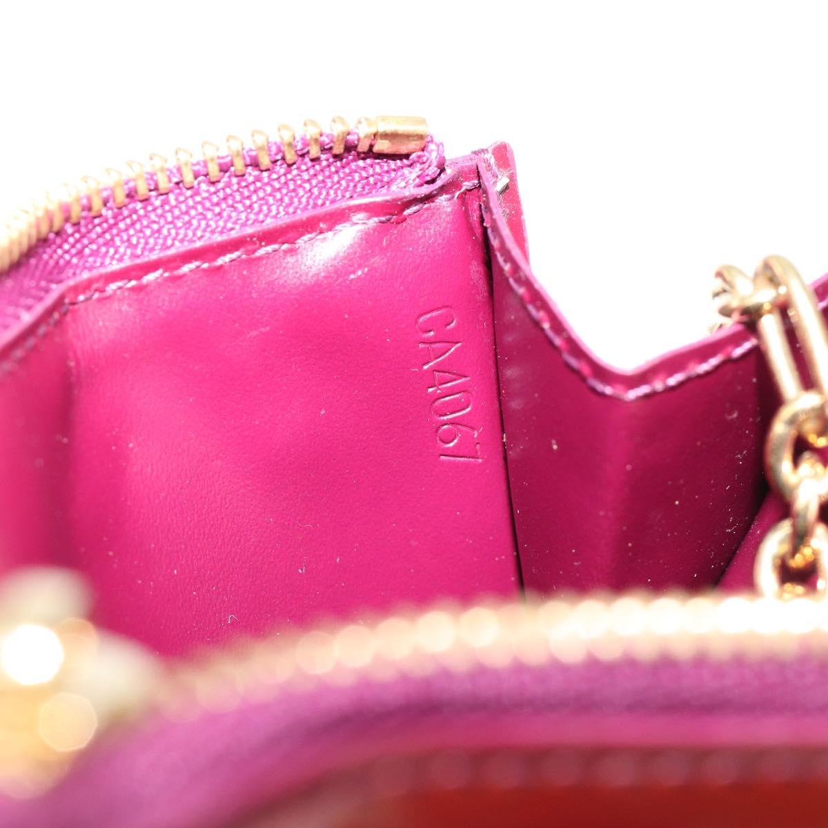 LOUIS VUITTON Monogram Vernis Pochette Cles NM Purse Violet M93560 Auth 184881A